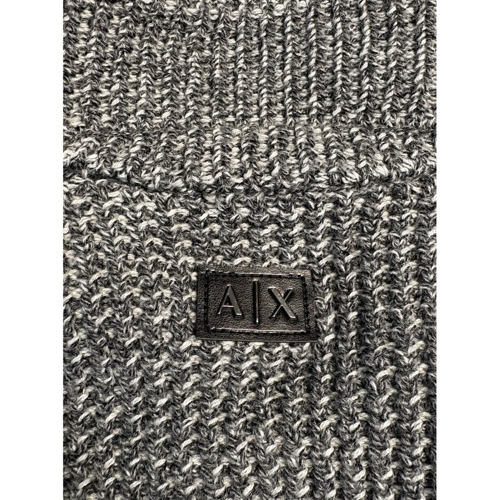 Armani Exchange Gray Button Cardigan Sweater Wool Cotton Pockets Cozy Mens M - Picture 9 of 9